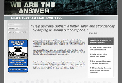 WeAreTheAnswer.org, The Dark Knight